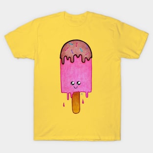 Cute Popsicle - Melting Kawaii Ice Cream Pop T-Shirt